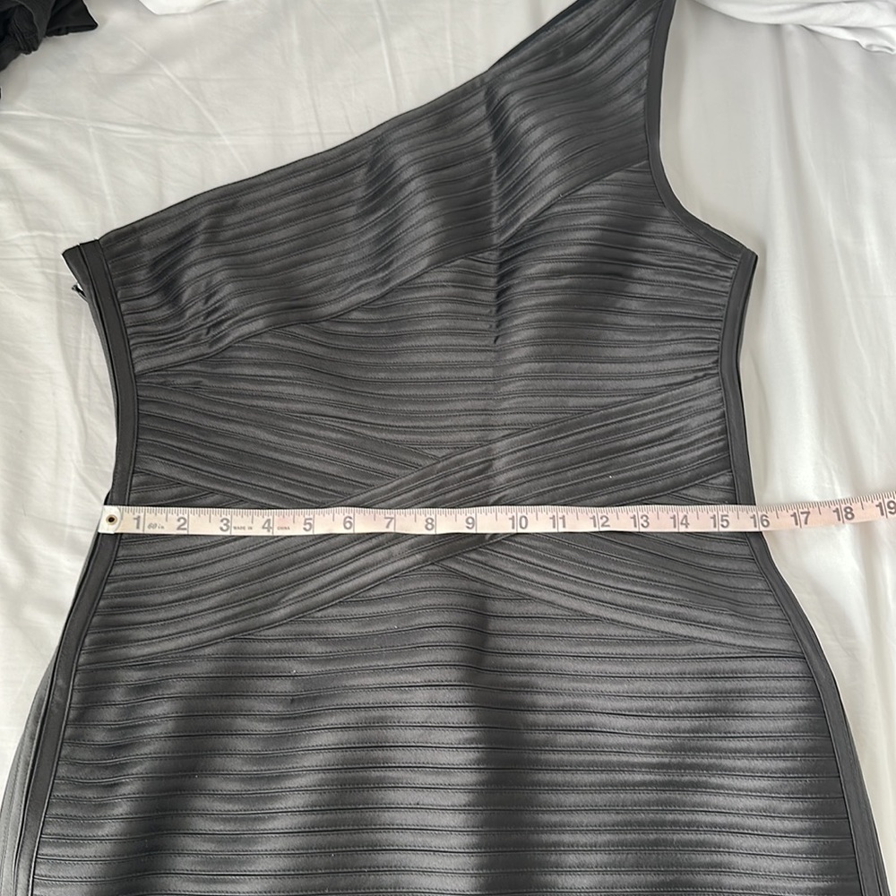 BCBGMaxAzria One-Shoulder Black Mini Dress - Picture 12 of 13